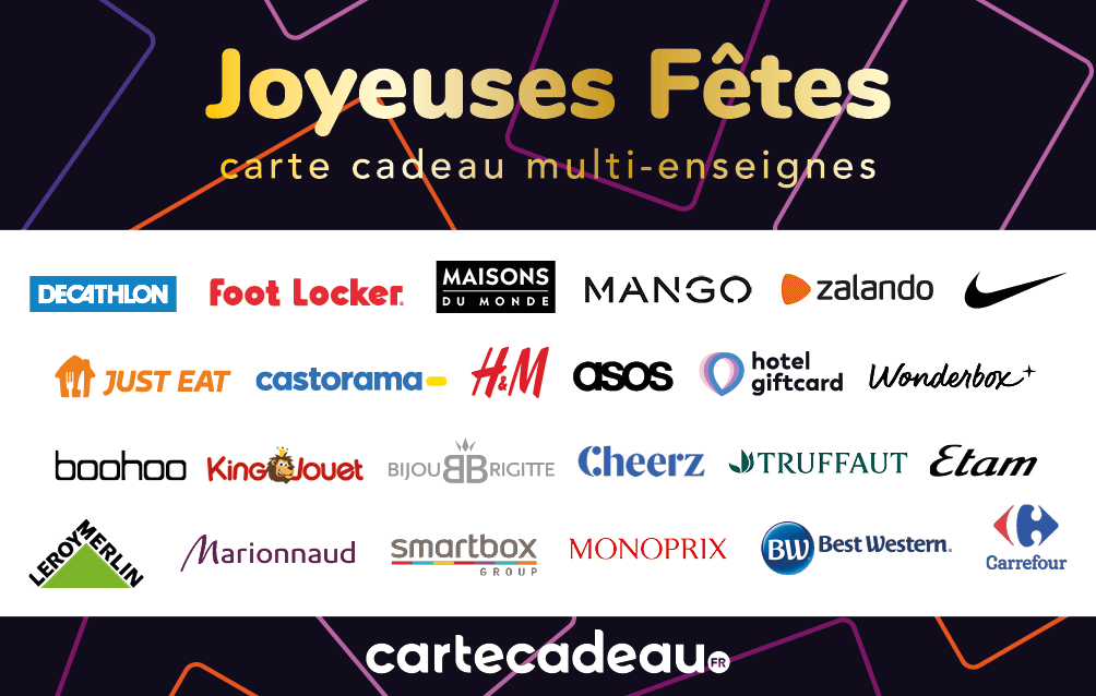 Carte cadeau Multi-Enseignes Joyeuses Fêtes